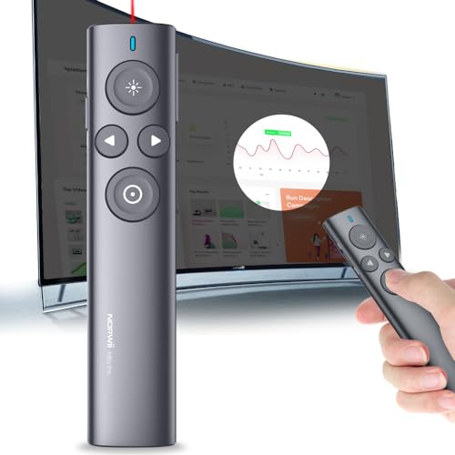 NORWII N95 Pro Digitaler Presenter Wiederaufladbar, Digitaler & Physikalischer Laserpointer Presenter & Air Mouse-Funktion, 50m Reichweite,Wiederaufladbar Hervorhebung & Lupe für LCD/LED, Mac/Windows NORWII N95 Pro Digitaler Presenter Wiederaufladbar, Digitaler & Physikalischer Laserpointer Presenter & Air Mouse-Funktion, 50m Reichweite,Wiederaufladbar Hervorhebung & Lupe für LCD/LED, Mac/Windows von Norwii
