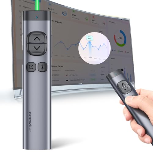 NORWII N97 TV Bildschirm Präsentation Clicker für Powerpoint Präsentationen, Powerpoint Clicker, Präsentation Rremote, Bluetooth Wireless Presenter, Digital Pointer für TV Bildschirm NORWII N97 TV Bildschirm Präsentation Clicker für Powerpoint Präsentationen, Powerpoint Clicker, Präsentation Rremote, Bluetooth Wireless Presenter, Digital Pointer für TV Bildschirm von Norwii