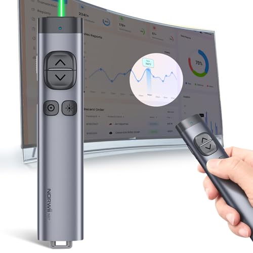 NORWII N97 TV Bildschirm Präsentation Clicker für Powerpoint Präsentationen, Powerpoint Clicker, Präsentation Rremote, Bluetooth Wireless Presenter, Digital Pointer für TV Bildschirm NORWII N97 TV Bildschirm Präsentation Clicker für Powerpoint Präsentationen, Powerpoint Clicker, Präsentation Rremote, Bluetooth Wireless Presenter, Digital Pointer für TV Bildschirm von Norwii
