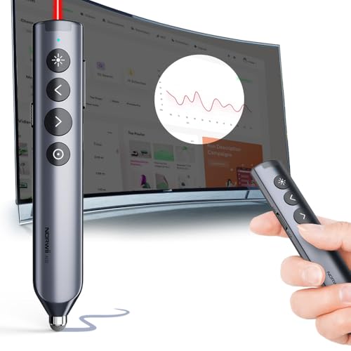 Norwii N10s Pro Bluetooth Presenter mit Laser Pointer für Touchscreen, Digital Highlight Powerpoint Fernsteuerung Präsentation, 50m Reichweite Metallgehäuse Norwii N10s Pro Bluetooth Presenter mit Laser Pointer für Touchscreen, Digital Highlight Powerpoint Fernsteuerung Präsentation, 50m Reichweite Metallgehäuse von Norwii