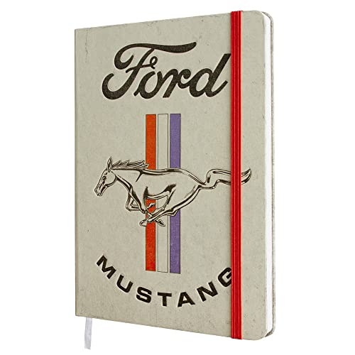 Nostalgic-Art Retro Notizbuch, A5, Ford Mustang – Horse & Stripes Logo – Geschenk-Idee für Ford-Zubehör Fans, Bullet Journal dotted, Vintage Design von Nostalgic-Art