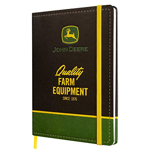 Nostalgic-Art Retro Notizbuch, A5, John Deere – Farm Equipment Logo Black – Geschenk-Idee für Traktor-Fans, Bullet Journal dotted, Vintage Design von Nostalgic-Art