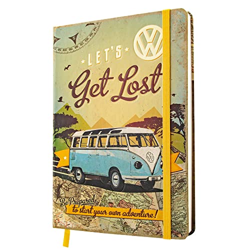 Nostalgic-Art Retro Notizbuch, A5, VW Bulli – Let´s Get Lost – Volkswagen Bus Geschenk-Idee, Bullet Journal dotted, Vintage Design von Nostalgic-Art