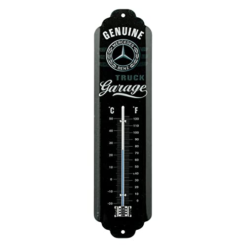 Nostalgic-Art Retro Thermometer, 7 x 28 cm, Daimler Truck – Garage – Geschenk-Idee für Trucker, aus Metall, Vintage Design von Nostalgic-Art