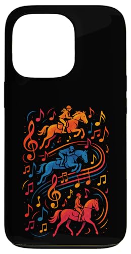 Pferd Pferde Musiknoten Springreiten Hülle für iPhone 13 Pro von Notenschlüssel Pferdefreunde Sprüche Mädels Spruch