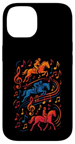 Pferd Pferde Musiknoten Springreiten Hülle für iPhone 14 Pferd Pferde Musiknoten Springreiten Hülle für iPhone 14 von Notenschlüssel Pferdefreunde Sprüche Mädels Spruch