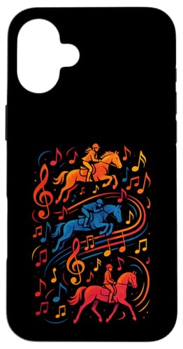 Pferd Pferde Musiknoten Springreiten Hülle für iPhone 16 Plus Pferd Pferde Musiknoten Springreiten Hülle für iPhone 16 Plus von Notenschlüssel Pferdefreunde Sprüche Mädels Spruch