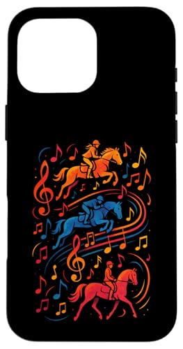 Pferd Pferde Musiknoten Springreiten Hülle für iPhone 16 Pro Max Pferd Pferde Musiknoten Springreiten Hülle für iPhone 16 Pro Max von Notenschlüssel Pferdefreunde Sprüche Mädels Spruch