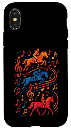 Pferd Pferde Musiknoten Springreiten Hülle für iPhone X/XS Pferd Pferde Musiknoten Springreiten Hülle für iPhone X/XS von Notenschlüssel Pferdefreunde Sprüche Mädels Spruch