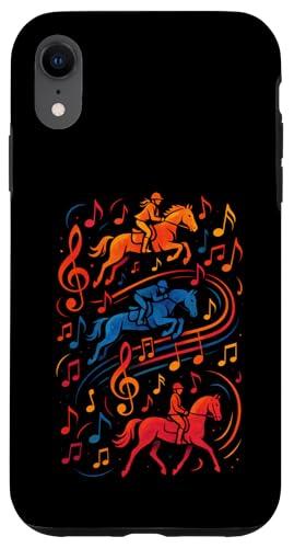 Pferd Pferde Musiknoten Springreiten Hülle für iPhone XR Pferd Pferde Musiknoten Springreiten Hülle für iPhone XR von Notenschlüssel Pferdefreunde Sprüche Mädels Spruch