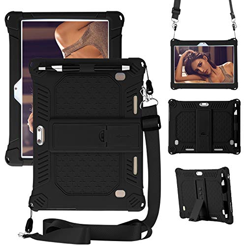 Nother Hülle für Pritom Tronpad M10 10 Zoll Tablet/ VUCATIMES N10 10 Zoll, Schwarz, Silikon, Weich, Modern, Ständer, Schutz für Tablets von Nother
