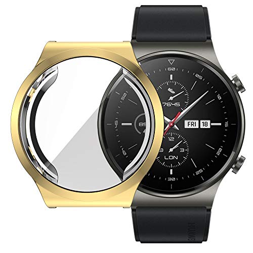 Nother Hülle für Huawei Watch GT 2 Pro, Ultra Schlank Silicone Schutzhülle Abdeckung Case Cover für Huawei Watch GT 2 Pro, Gold von Nother