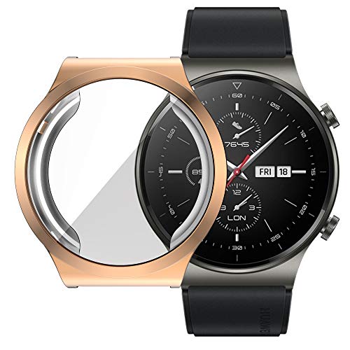 Nother Hülle für Huawei Watch GT 2 Pro, Ultra Schlank Silicone Schutzhülle Abdeckung Case Cover für Huawei Watch GT 2 Pro, Roségold von Nother