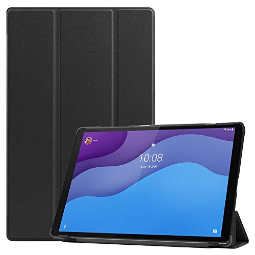 Nother Hülle für Lenovo Tab M10 HD (2nd Gen) 10.1, Ultra Schlank Schutzhülle Etui mit Standfunktion Smart Case Cover für Lenovo Tab M10 HD (2nd Gen) 10.1, Schwarz von Nother