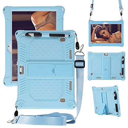 Hülle für Pritom Tronpad M10 10 Inch Tablet/VUCATIMES N10 10 Inch, Leicht Silikon Weich Kindgerechte Hülle mit Standfunktion für Pritom Tronpad M10 10 Inch Tablet/VUCATIMES N10 10 Inch, Blau von Nother