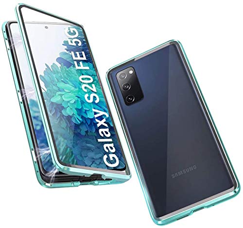 Nother Wishcover Hülle für Samsung Galaxy S20 FE Magnetisch Handyhülle 360 Grad Komplett Schutz Cover Stark Magnetisch 9H Gehärtetes Glas Metall Flip Case von Nother
