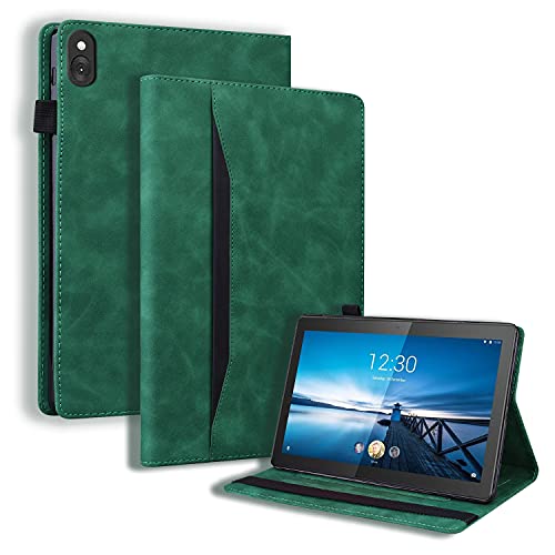 Nothers DodoBuy Hülle für Lenovo Tab M10 HD 10,1" Tablet, Flip Folio Smart Cover PU Leder Schutzhülle Tasche Brieftasche Wallet Case Ständer mit Gummiband - Grün von Nothers