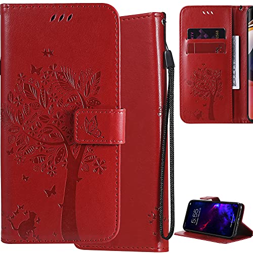 Nothers DodoBuy Hülle für Nokia X20/X10, Katze Baum Muster Flip PU Leder Schutzhülle Handy Tasche Case Cover Standfunktion mit Kartenfächer - Rot Nothers DodoBuy Hülle für Nokia X20/X10, Katze Baum Muster Flip PU Leder Schutzhülle Handy Tasche Case Cover Standfunktion mit Kartenfächer - Rot von Nothers