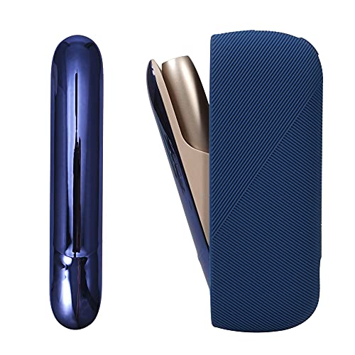 YiTenn Schutzhülle mit Seitendeckel Case Hülle Set für IQOS 3/3 Duo, Silikon+ ABS Plastic Zubehör (Blau) von Nothers