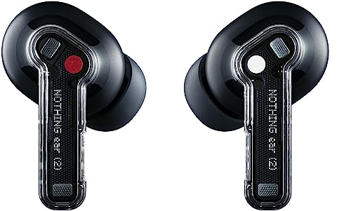 Nothing Ear (2) – Kabellose Kopfhörer mit ANC (Active Noise Cancelling), Hi-Res Audio-Zertifizierung, Dual Connection, leistungsstarker benutzerdefinierter 11,6-mm-Treiber – Schwarz von Nothing
