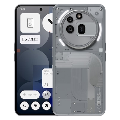 Nothing Phone (3a) Pro 12/256GB Dual-SIM grau Android 15 Smartphone von Nothing