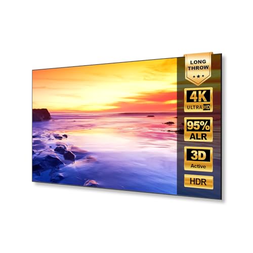 NothingProjector Beamer Leinwand, 130 Zoll ALR Umgebungslicht abweisend CLR, 4K Ultra HD Bildschirm, Wandmontage, Projector Screen für Normales Beamer (Standardprojektoren, Nicht-UST) Heimkino von NothingProjector