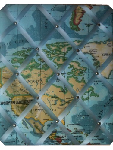 Pinnwand, groß, 40 x 48 cm, Weltkarte, Pinnwand, Nachrichtentafel, Teil der Welt kann von Bild abweichen von Notice Board Store