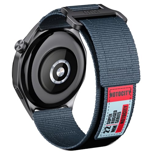Armband Für Huawei Watch GT4 46mm/GT2 46mm/GT3 46mm/GT3 Pro 46mm/GT2 Pro/GT Runner, 22mm Nylon Ersatzarmband für Samsung Galaxy Watch 3 45mm/Galaxy Watch 46mm/Gear S3 Classic von NotoCity
