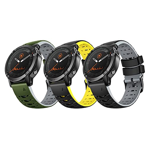 NotoCity 22mm Quick Fit Armband für Garmin Fenix 6/ Fenix 7 / Fenix 5 / Fenix 6 Pro/Fenix 5 Plus Silikon Ersatzarmband,3er-Pack NotoCity 22mm Quick Fit Armband für Garmin Fenix 6/ Fenix 7 / Fenix 5 / Fenix 6 Pro/Fenix 5 Plus Silikon Ersatzarmband,3er-Pack von NotoCity