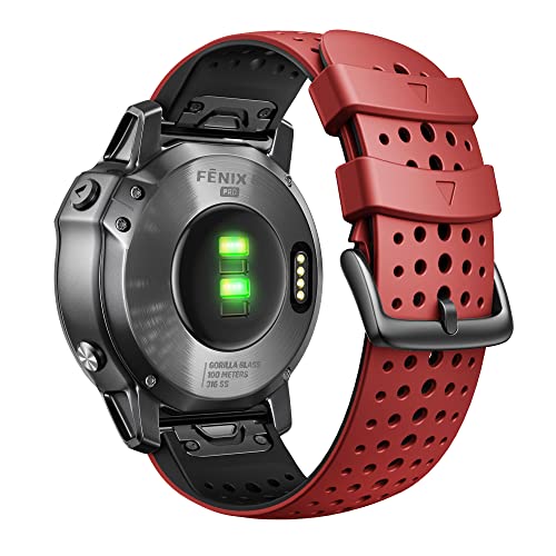 NotoCity 26mm Armband für Garmin Fenix 6X /6X Pro Armband, Quick-fit Armband Kompatibel mit Garmin Fenix 7X /5X/ 5X Plus/Fenix 3/ 3HR /MK1 Silikon Armband von NotoCity