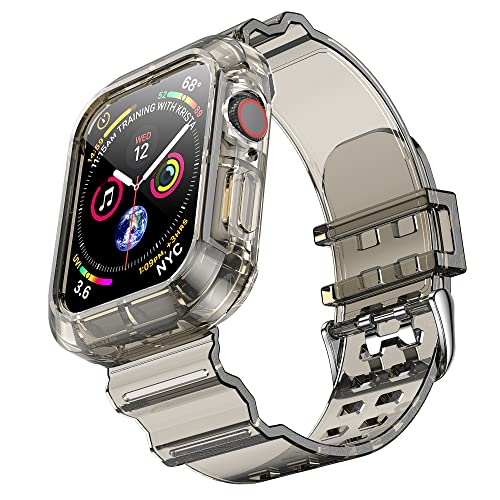 NotoCity Armband Kompatibel mit Apple Watch Series 8/7 41mm,Apple Watch SE/6/5/4/3/2/1 38mm/40mm Ersatzarmband,Transparente,Kreativer (Schwarz) von NotoCity