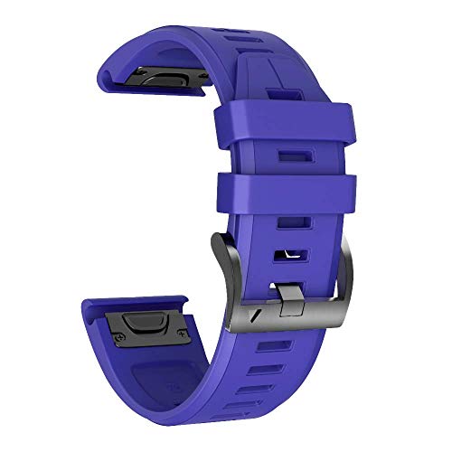 NotoCity Armband für Garmin Fenix 5X /Fenix 5X Plus/Fenix 6X /Fenix 6X Pro/Fenix 7X /Fenix 3 /Fenix 3 HR, 26mm Breite Silikon Quick-Fit Uhrenarmband für Garmin, Mehrfache Farben （Königsblau） von NotoCity