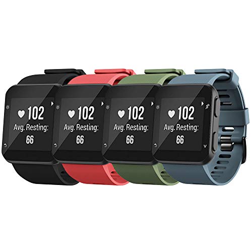 NotoCity Armband für Garmin Forerunner 35/Approach S10, Quickfit Silikon Armbänder Kompatibel mit Garmin Forerunner 35,Mehrfache Farben (4PCS) von NotoCity