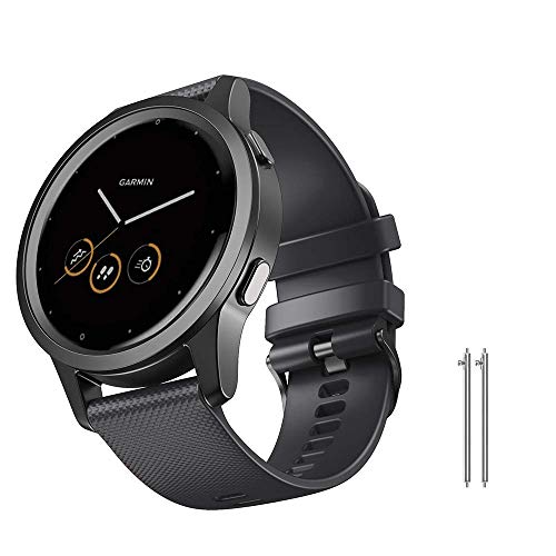 NotoCity Armband für Garmin Vivoactive 3/5, Forerunner 245/645 Music, Venu/Venu SQ/Venu 2 Plus, Vivomove/HR Uhrenarmband 20mm für Huawei Watch GT2 42mm, Armband für Garmin Approach S40(S, Schwarz) von NotoCity