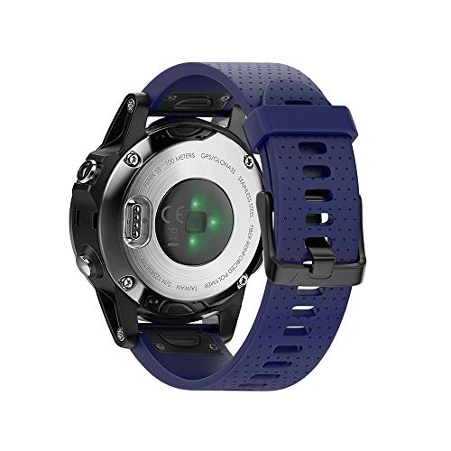 NotoCity Ersatzarmband Kompatibel mit Garmin Fenix 5s Armband für Fenix 5s/5s Plus/6s/6s Pro/7s Uhrenarmband, 20mm Breite Silikon Quick-Fit Armband, Mehrfache Farben (Dunkelblau) von NotoCity