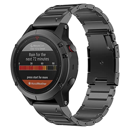 NotoCity Titanlegierung Armband für Garmin Fenix 6X/ 6X Pro/Fenix 5X/ 5XPlus/ Fenix 7X/ Fenix 3 HR, 26 mm Breite Elegante Schnellspanner Titanlegierung Robustes Licht Ersatzarmband für Garmin NotoCity Titanlegierung Armband für Garmin Fenix 6X/ 6X Pro/Fenix 5X/ 5XPlus/ Fenix 7X/ Fenix 3 HR, 26 mm Breite Elegante Schnellspanner Titanlegierung Robustes Licht Ersatzarmband für Garmin von NotoCity
