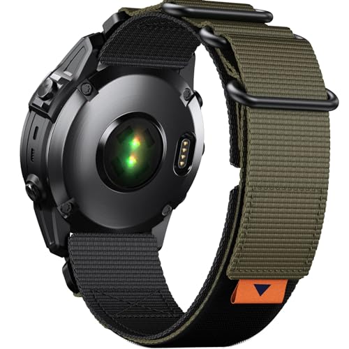 NotoCity für Garmin Quickfit 26mm Armband für Fenix 6x pro,7X 6X,5XPlus, 5X Armbander Kompatibel mit Tactix 7 / Instinct 2X/Descent Mk1/Enduro/Tactix Delta von NotoCity