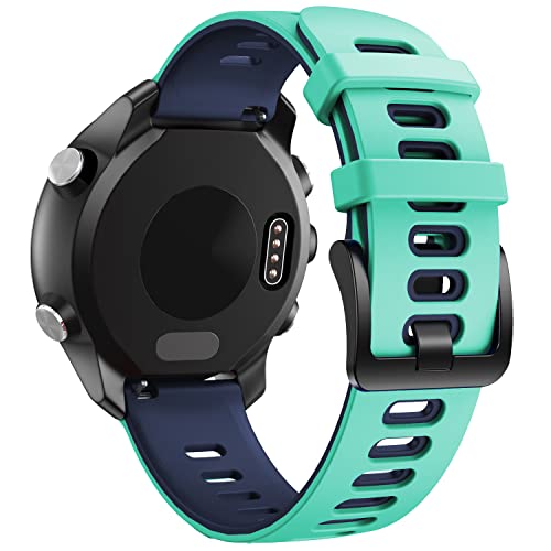 NotoCity für Garmin Vivoactive 3 Armband, 20mm Silikon Ersatzarmband Kompatibel mit Samsung Galaxy Active 2/ Gear Sport/Galaxy Watch 42 mm/Garmin Venu 2 Plus/Forerunner 645/245 (Blaugrün dunkelblau) NotoCity für Garmin Vivoactive 3 Armband, 20mm Silikon Ersatzarmband Kompatibel mit Samsung Galaxy Active 2/ Gear Sport/Galaxy Watch 42 mm/Garmin Venu 2 Plus/Forerunner 645/245 (Blaugrün dunkelblau) von NotoCity