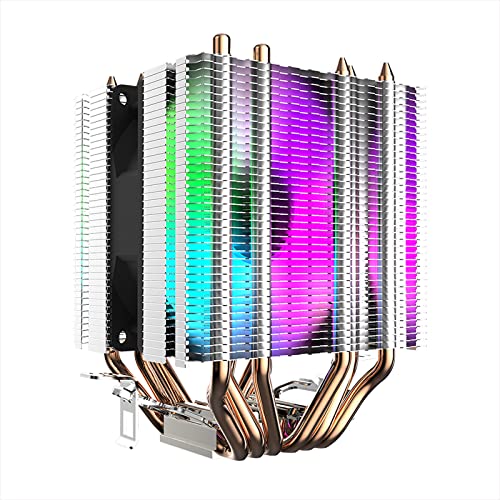 Noua Blizzard TDP 130 W Kühlkörper mit Doppelturm Mini, 6 Heizrohre, Lüfter in 4 festen Farben, 90 mm, kompatibel mit Intel 1700 1200 115 x 1366 2011 AMD AM5 AM4 AM3 von Noua