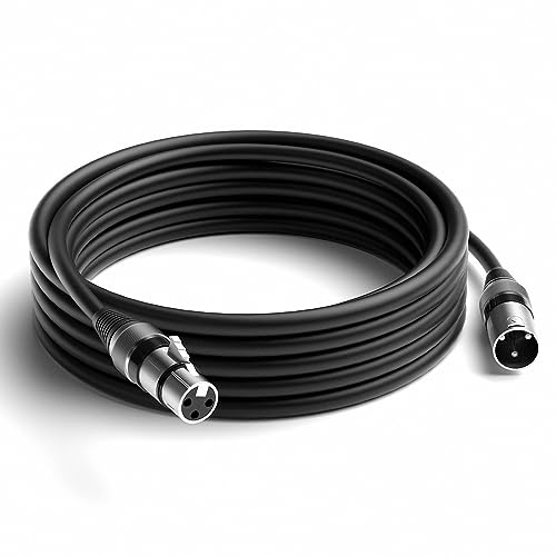 Nouiosa XLR Microphone Cable, XLR Male to XLR Female 3 Pin Microphone Cable, Shielded for Recording Studios, Performances and Live Performances (15m/49ft) von Nouiosa
