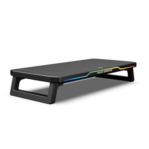NOVA GAMING CELESTIUM – RGB-Monitorerhöhung mit Hub – unterstützt bis zu 25 kg, rutschfeste Pads, 3 USB-Anschlüsse, 2 USB-C-Anschlüsse, RGB-LED – Universelle Kompatibilität NOVA GAMING CELESTIUM – RGB-Monitorerhöhung mit Hub – unterstützt bis zu 25 kg, rutschfeste Pads, 3 USB-Anschlüsse, 2 USB-C-Anschlüsse, RGB-LED – Universelle Kompatibilität von Nova Gaming