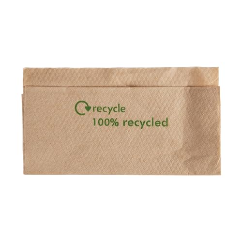 Kraft 100% Recycled Dispenser Napkin - 32x30cm (Box 6000) von Novafold