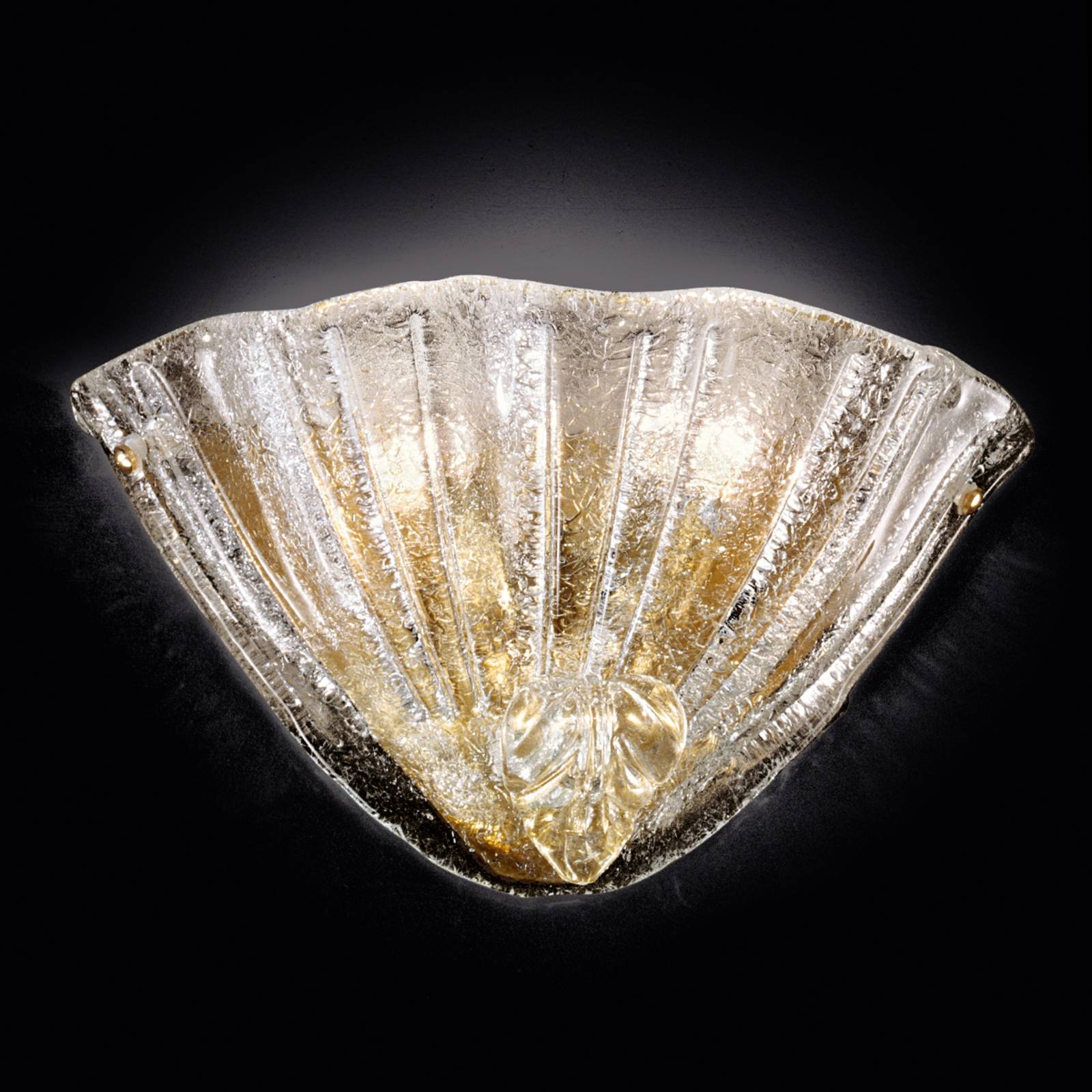 24 Karat vergoldete Glas-Wandleuchte Alba 24 Karat vergoldete Glas-Wandleuchte Alba von Novaresi