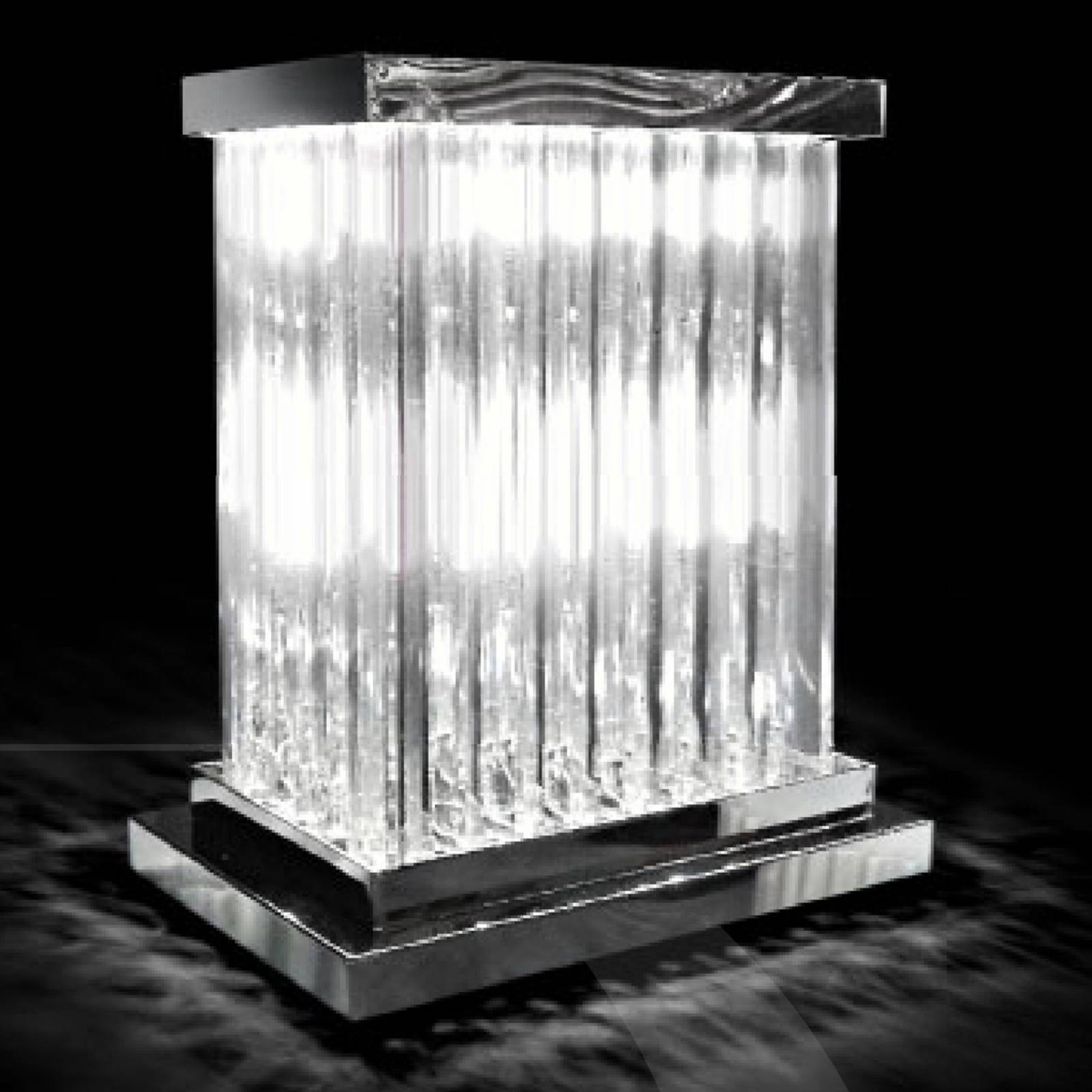 Strahlende Kristall-Tischleuchte Dorico von Novaresi
