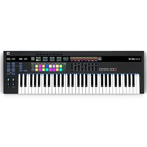 Novation 61SL MkIII 61-Key MIDI-Controller-Keyboard mit 49 Tasten und Sequenzer sowie DAW-Integration von Novation