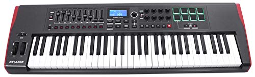 Novation Impulse USB/MIDI-Controller-Keyboard mit 61 Tasten und Buspower – Robuste, reaktionsschnelle Vollformat-Klaviatur mit Aftertouch und anschlagsdynamischen Pads für Mac und Windows. von Novation