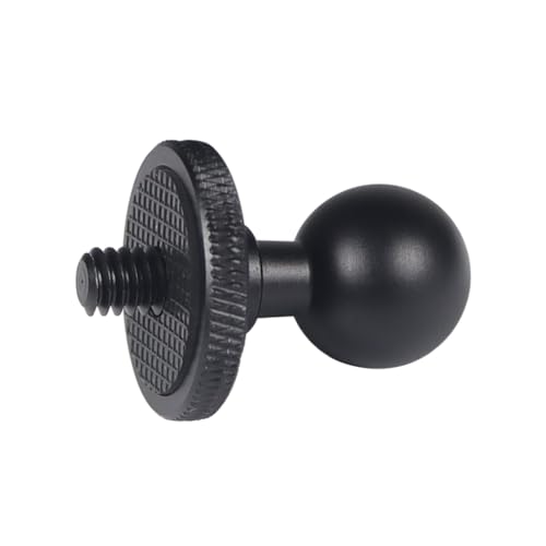 NovelGoal 13 mm/17 mm Kugelkopfhalterung auf 1/4 Zoll Schraubadapter für Hero Action-Kamera, Handy-Ständer, Halterung, Zubehör (13 mm) von NovelGoal