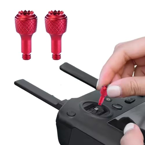 NovelGoal 2 Paar Controller Stick Joystick Rocker Ersatz Fernbedienung Thumb Sticks Kompatibel mit Air 2S/Mini 3 Pro/3 Pro/3 Pro Cine (Rot) von NovelGoal