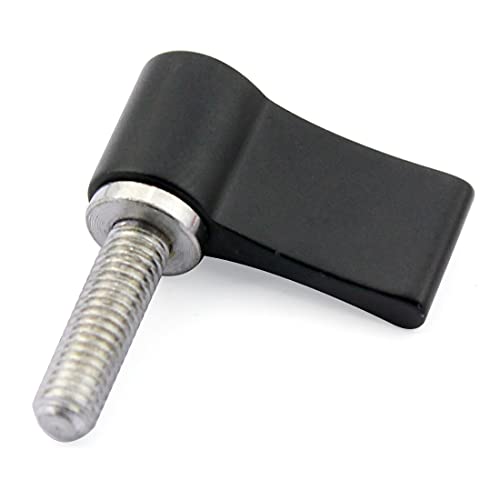 NovelGoal CNC-verstellbare Handschraube, M4 M5 M6 x 12 mm, 17 mm, 20 mm, enge Verschlussschrauben für DSLR-Kamera, 15 mm Schienenstange, Follow-Fokus-Zubehör (M6 x 17 mm, schwarz) von NovelGoal