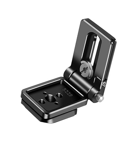 NovelGoal Faltbare Kamera-L-Board-Halterung mit 38 mm Arca-Schnellwechselplatte, rechtwinklige Platte für DSLR-Stativ, Gimbal horizontal von NovelGoal